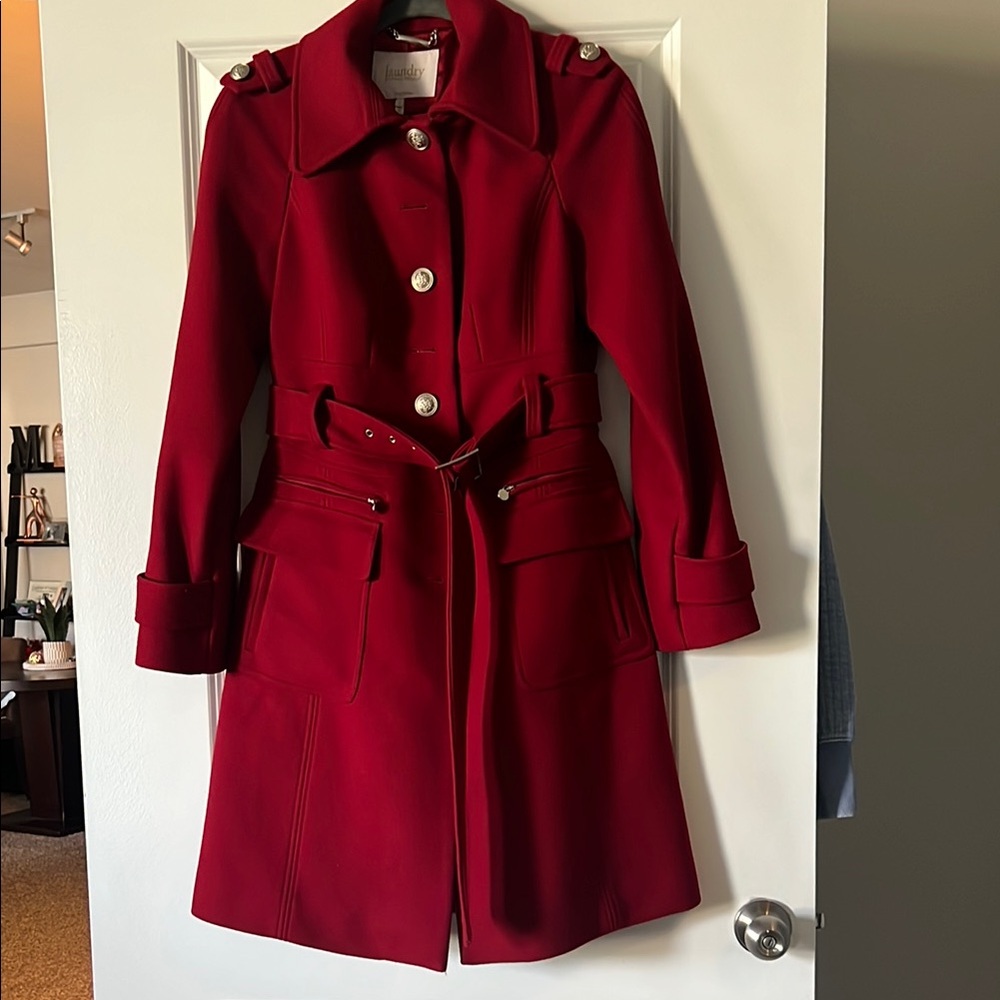 Laundry Shelli Segal Elegant Red Women's Coat